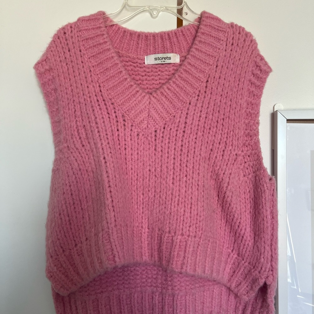 Storets Pink Knit Sweater Vest S/M